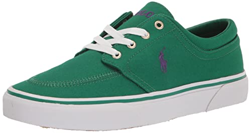 Polo Ralph Lauren Herren Faxon X Sneaker, Primärgrün/lila PP, 42 EU von Polo Ralph Lauren