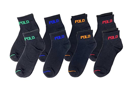 Polo Ralph Lauren Herren-Knöchelsocken, niedrig geschnitten, 8er-Pack, B (zp824511pkn8)/R, 43-47 EU von POLO RALPH LAUREN