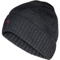 Polo Ralph Lauren Herren Mütze grau Schur-Wolle von Polo Ralph Lauren