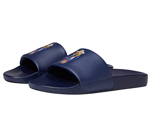 Polo Ralph Lauren Herren Polo Bear Slides, Newport Marineblau/Bär, 42 EU von Polo Ralph Lauren