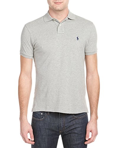 Polo Ralph Lauren Herren Poloshirt, Slim Fit, Interlock, dunkelgrau, Groß von Polo Ralph Lauren