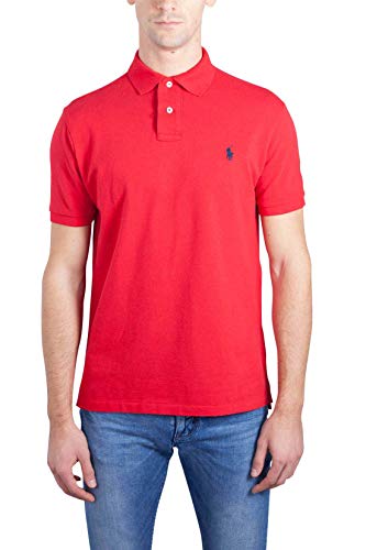 Polo Ralph Lauren Herren Poloshirt Custom-Slim-Fit Rot XL von Polo Ralph Lauren