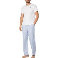 Polo Ralph Lauren Herren Pyjama blau Twill Gestreift von Polo Ralph Lauren