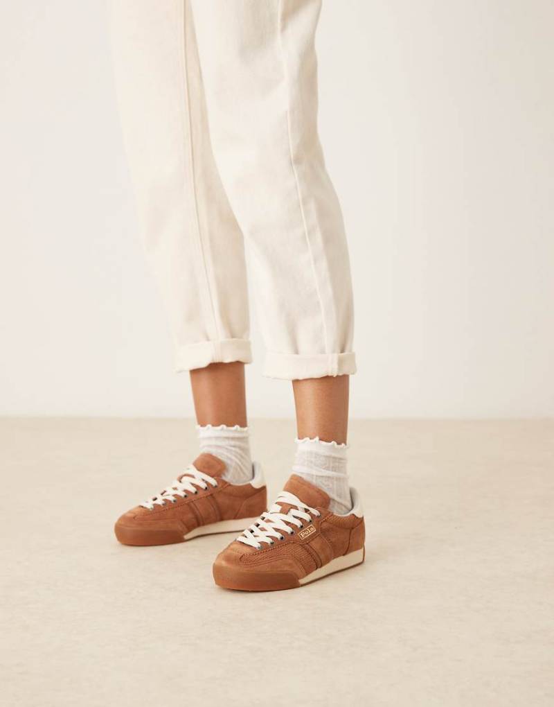 Polo Ralph Lauren - Hester - Sneaker in Braun mit Logo-Brown von Polo Ralph Lauren