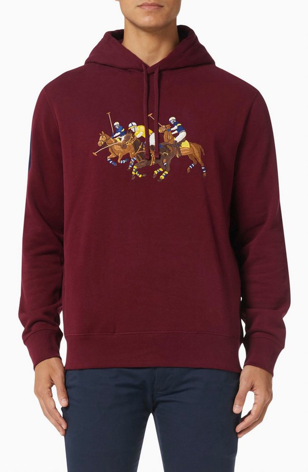 Polo Ralph Lauren Hoodie Triple Pony Sweatshirt Big-Tall Kollektion Aufgesticktem Triple-Pony-Wappen, 3 Patch "stärksten Spieler" von Polo Ralph Lauren