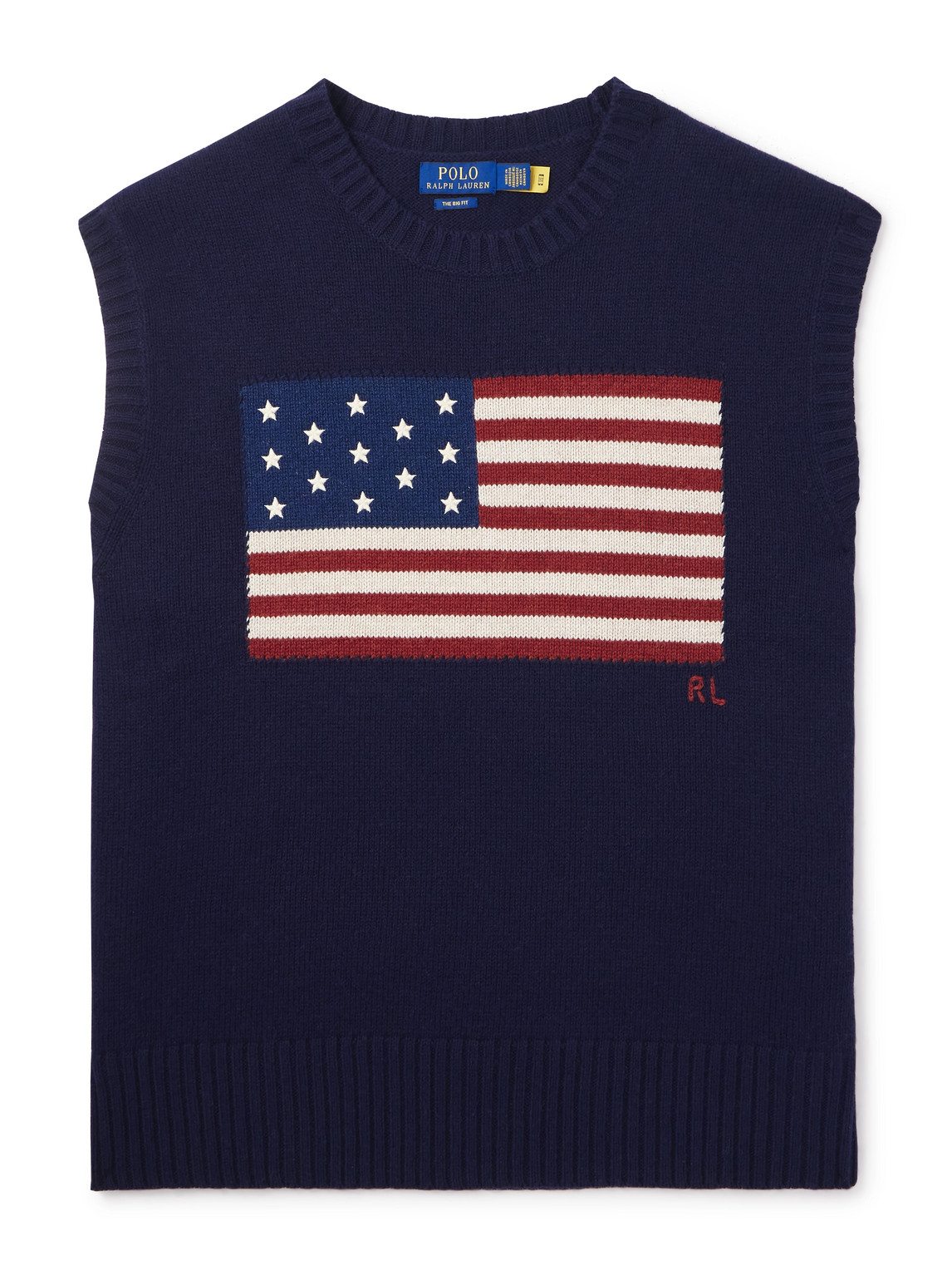Polo Ralph Lauren - Intarsia-Knit Wool and Cotton-Blend Sweater Vest - Men - Blue - L von Polo Ralph Lauren