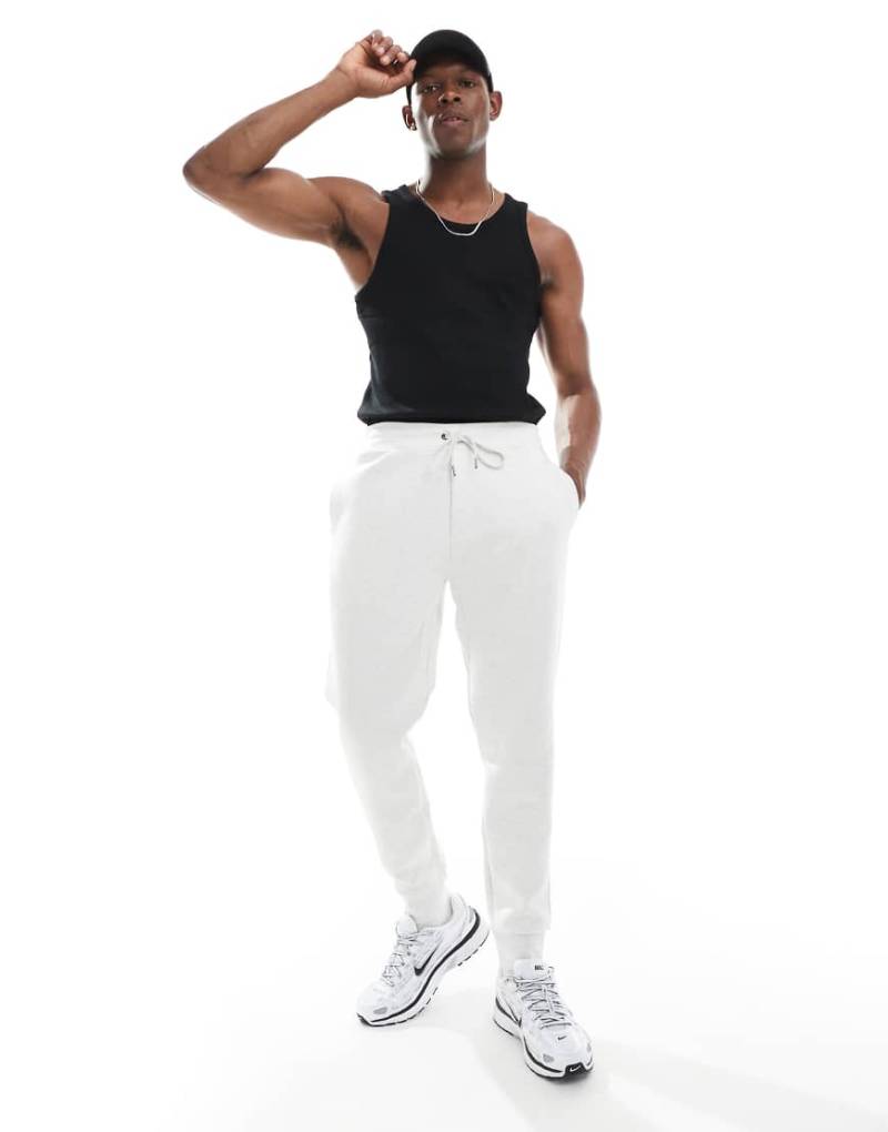 Polo Ralph Lauren - Jogginghose aus doppellagigem Strick in Steinbeige meliert mit Markenlogo-Neutral von Polo Ralph Lauren