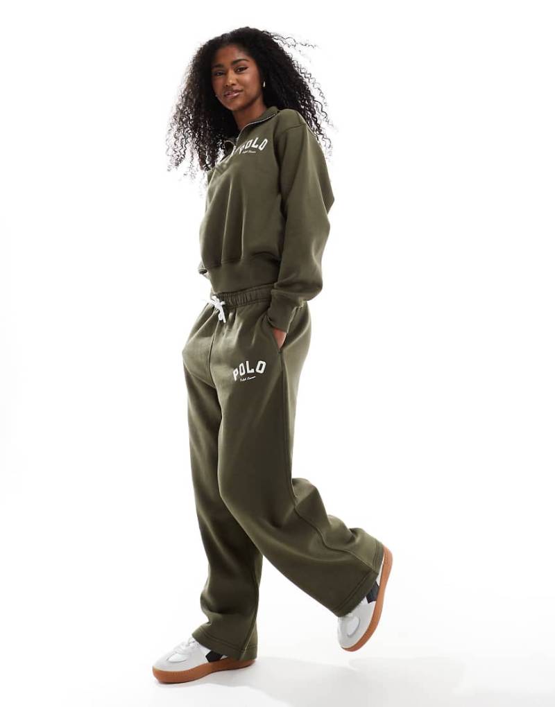 Polo Ralph Lauren - Jogginghose in Dunkelgrün mit weitem Bein, Kombiteil von Polo Ralph Lauren
