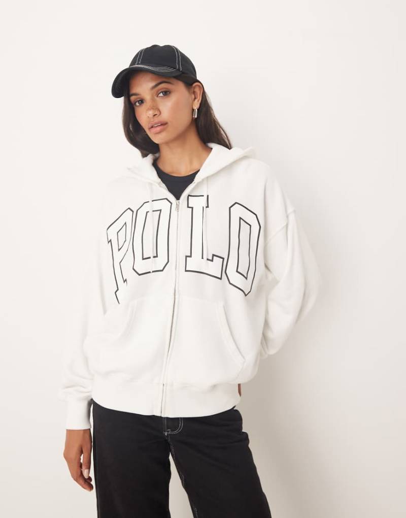 Polo Ralph Lauren - Kapuzenjacke in Weiß mit Logo von Polo Ralph Lauren