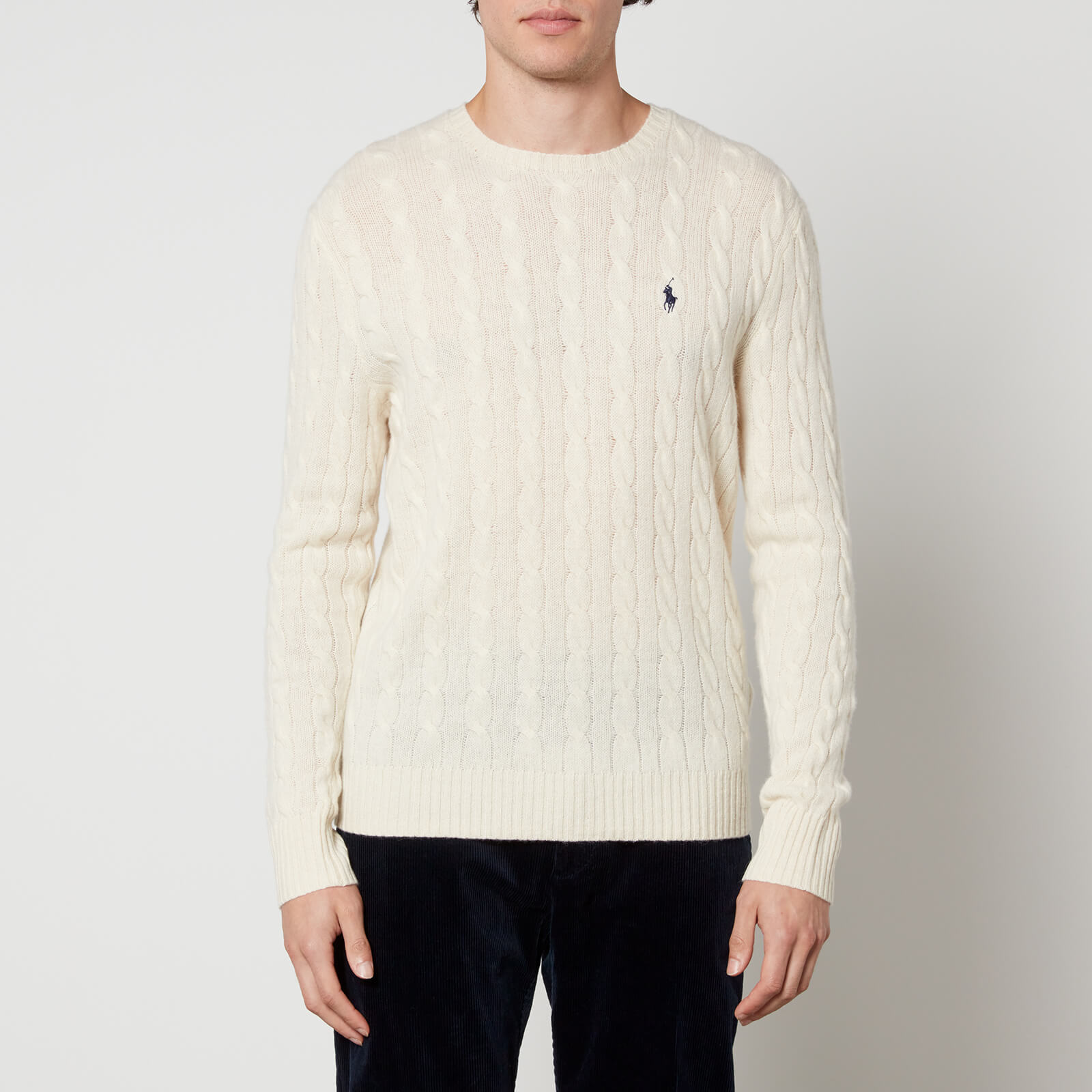 Polo Ralph Lauren Kaschmirpullover mit Zopfmuster - Andover Cream - XL von Polo Ralph Lauren