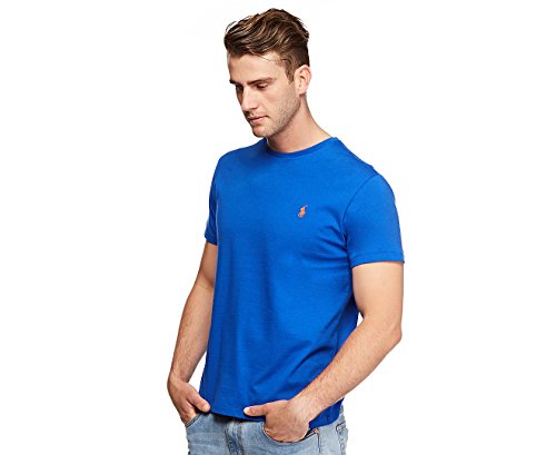 Polo Ralph Lauren Klassisches T-Shirt mit Rundhalsausschnitt, für Herren, Baumwolle, Größe S, normale Passform Gr. XL, königsblau von Polo Ralph Lauren