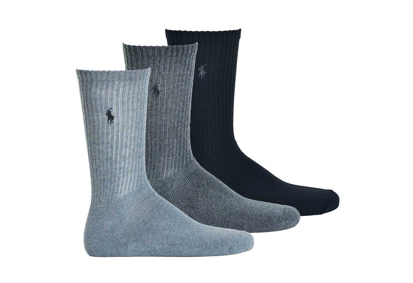 Polo Ralph Lauren Kurzsocken Herren Tennissocken, 3er Pack - CREW-3-PACK, Logo von Polo Ralph Lauren