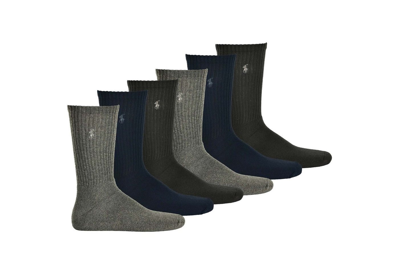 Polo Ralph Lauren Kurzsocken Herren Tennissocken, 6er Pack - CREW-3-PACK, Logo von Polo Ralph Lauren