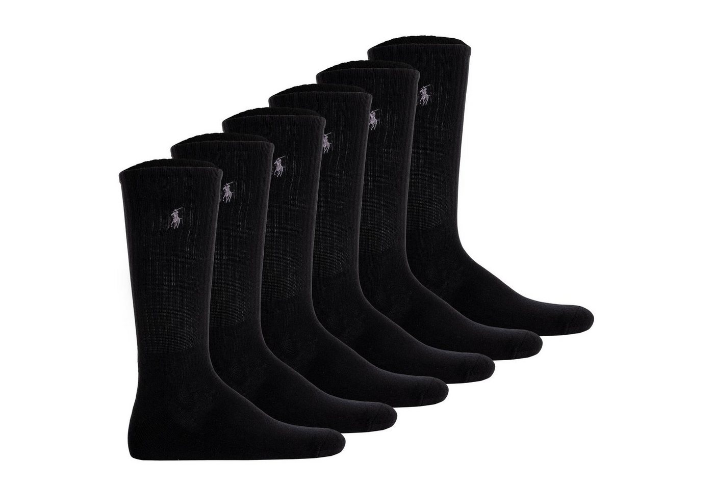 Polo Ralph Lauren Kurzsocken Herren Tennissocken, 6er Pack - CREW-6-PACK, Logo von Polo Ralph Lauren