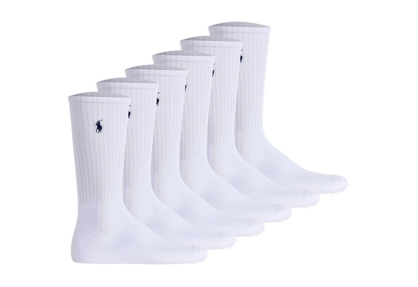 Polo Ralph Lauren Kurzsocken Herren Tennissocken, 6er Pack - CREW-6-PACK, Logo von Polo Ralph Lauren