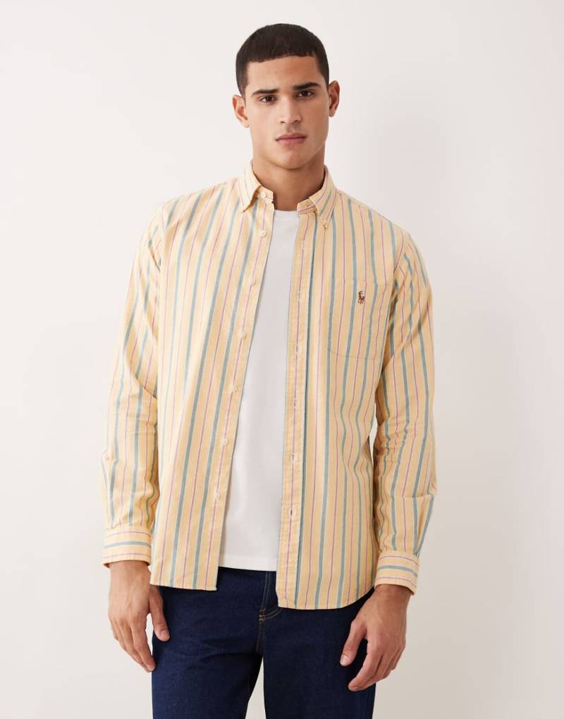 Polo Ralph Lauren - Langärmliges Hemd mit Streifen in Gelb und Grün-Bunt von Polo Ralph Lauren