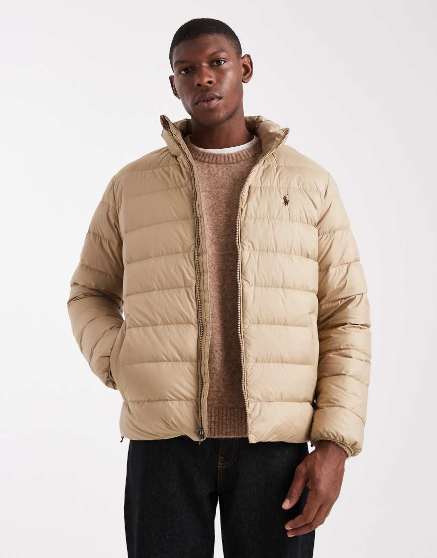 Polo Ralph Lauren - Leichte, isolierte Pufferjacke in Khaki-Beige mit Markenlogo-Neutral von Polo Ralph Lauren