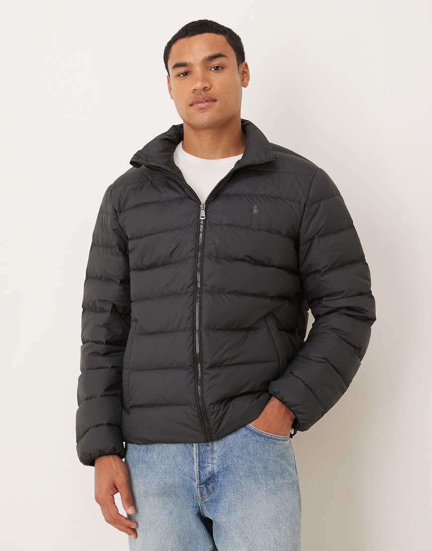 Polo Ralph Lauren - Leichte, isolierte Pufferjacke in Schwarz mit Markenlogo von Polo Ralph Lauren