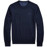 Polo Ralph Lauren Leichter Rundhalspullover in Perlstrick mit Poloreiter-Stickerei in XL von Polo Ralph Lauren