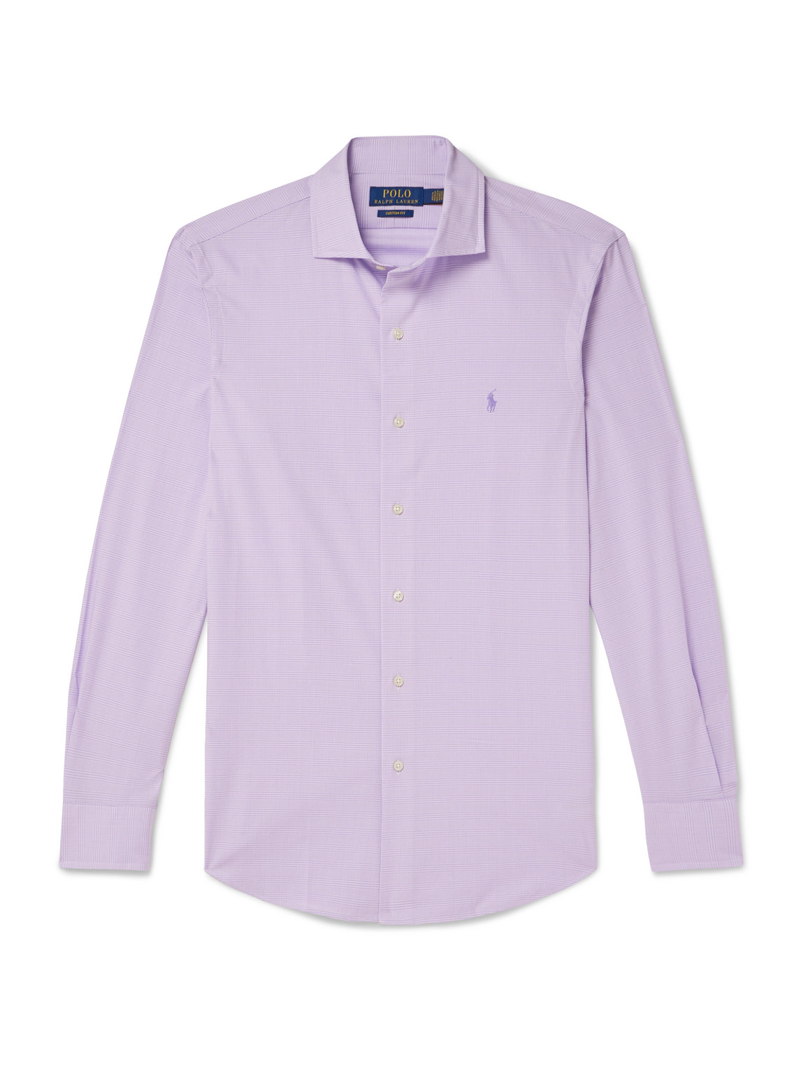 Polo Ralph Lauren - Logo-Embroidered Checked Cotton-Blend Poplin Shirt - Men - Purple - XXL von Polo Ralph Lauren