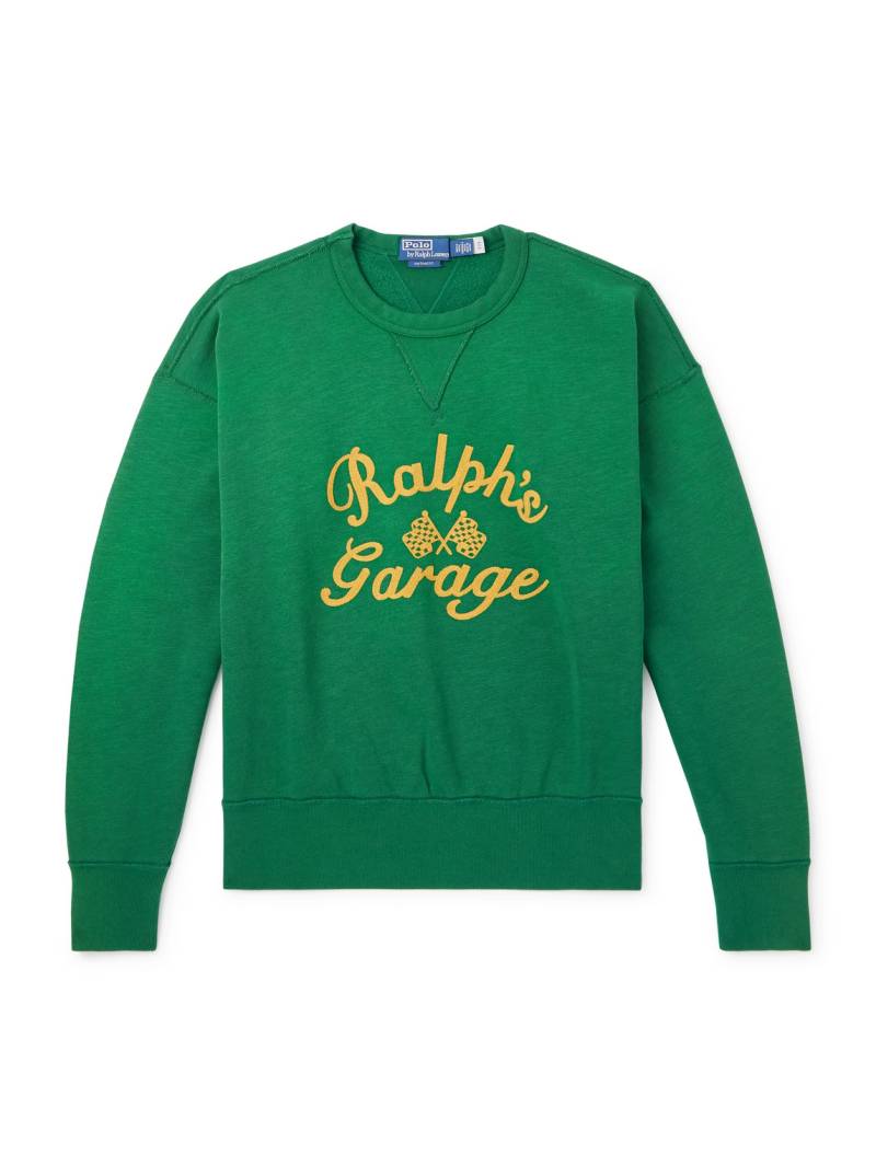 Polo Ralph Lauren - Logo-Embroidered Cotton-Blend Jersey Sweatshirt - Men - Green - XL von Polo Ralph Lauren