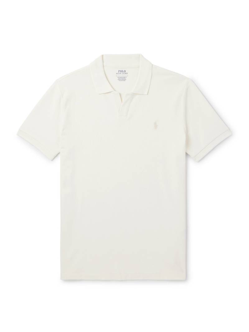 Polo Ralph Lauren - Logo-Embroidered Cotton-Blend Polo Shirt - Men - Neutrals - XXL von Polo Ralph Lauren