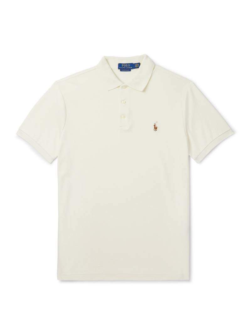 Polo Ralph Lauren - Logo-Embroidered Cotton-Jersey Polo Shirt - Men - Neutrals - XS Polo Ralph Lauren - Logo-Embroidered Cotton-Jersey Polo Shirt - Men - Neutrals - XS von Polo Ralph Lauren