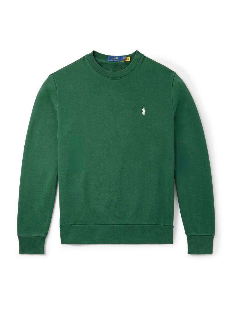 Polo Ralph Lauren - Logo-Embroidered Cotton-Jersey Sweatshirt - Men - Green - S von Polo Ralph Lauren