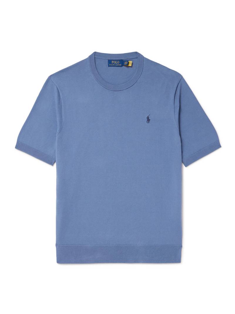 Polo Ralph Lauren - Logo-Embroidered Cotton-Jersey T-Shirt - Men - Blue - XS von Polo Ralph Lauren
