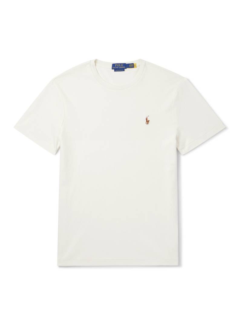 Polo Ralph Lauren - Logo-Embroidered Cotton-Jersey T-Shirt - Men - Neutrals - XL von Polo Ralph Lauren