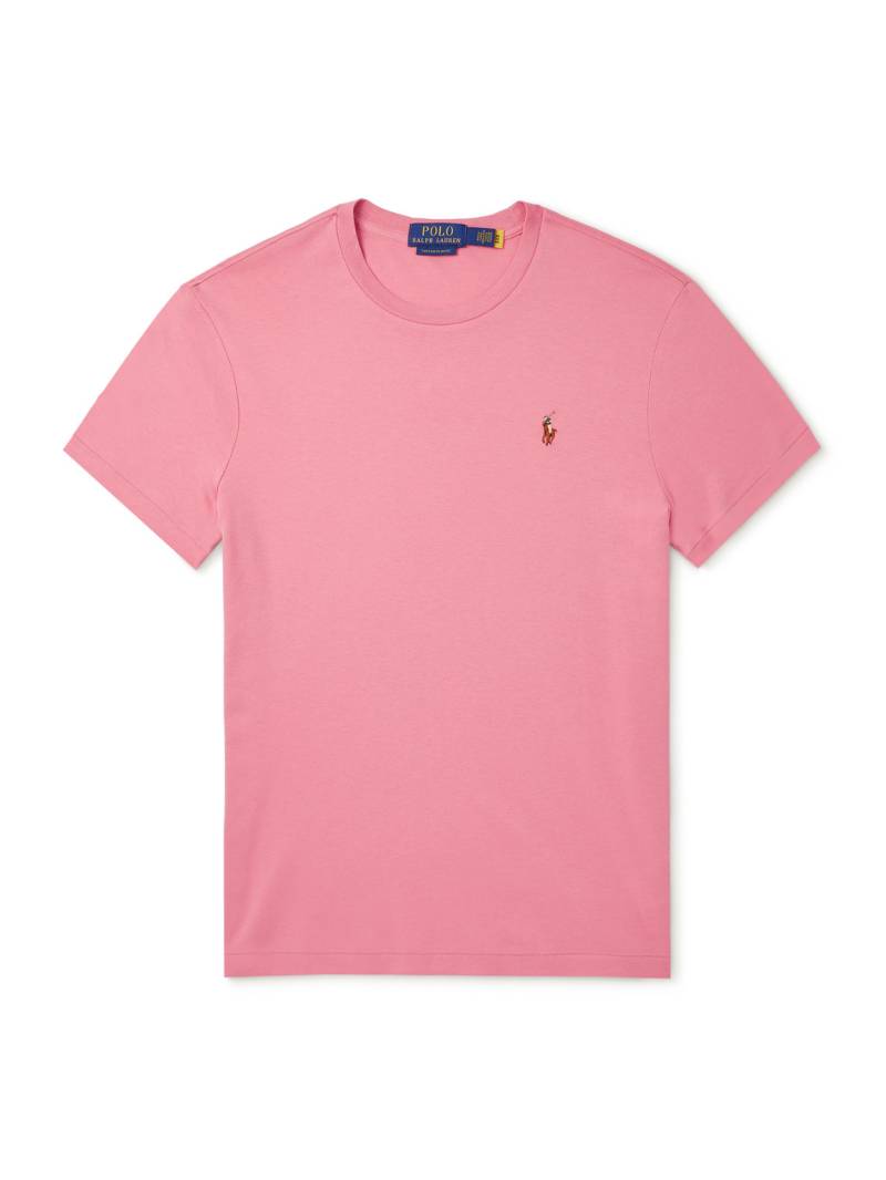 Polo Ralph Lauren - Logo-Embroidered Cotton-Jersey T-Shirt - Men - Pink - S von Polo Ralph Lauren