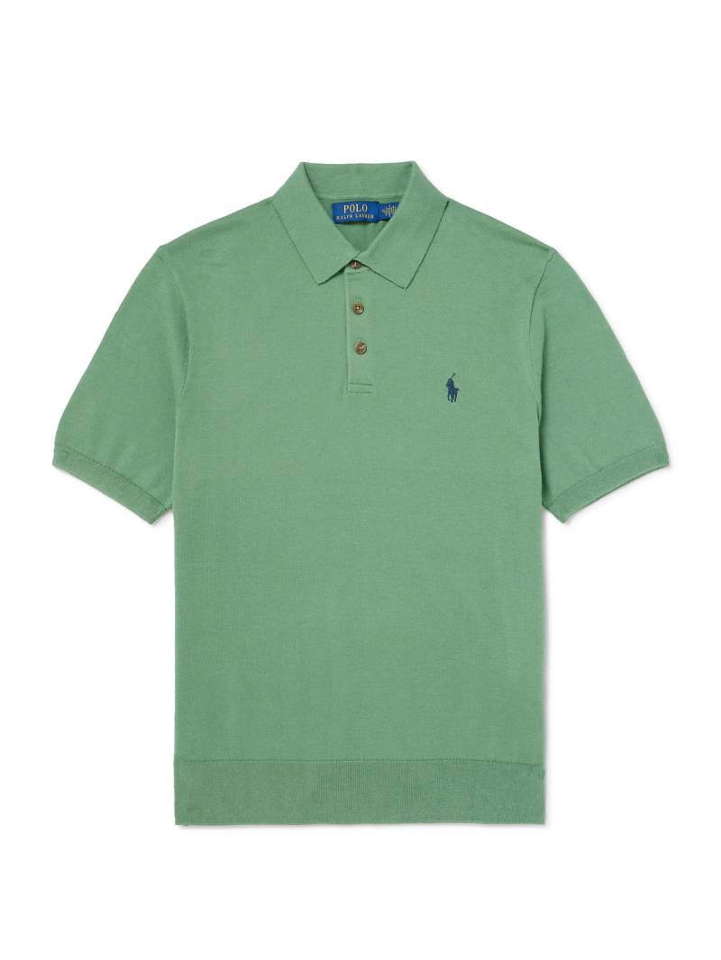 Polo Ralph Lauren - Logo-Embroidered Cotton Polo Shirt - Men - Green - L von Polo Ralph Lauren