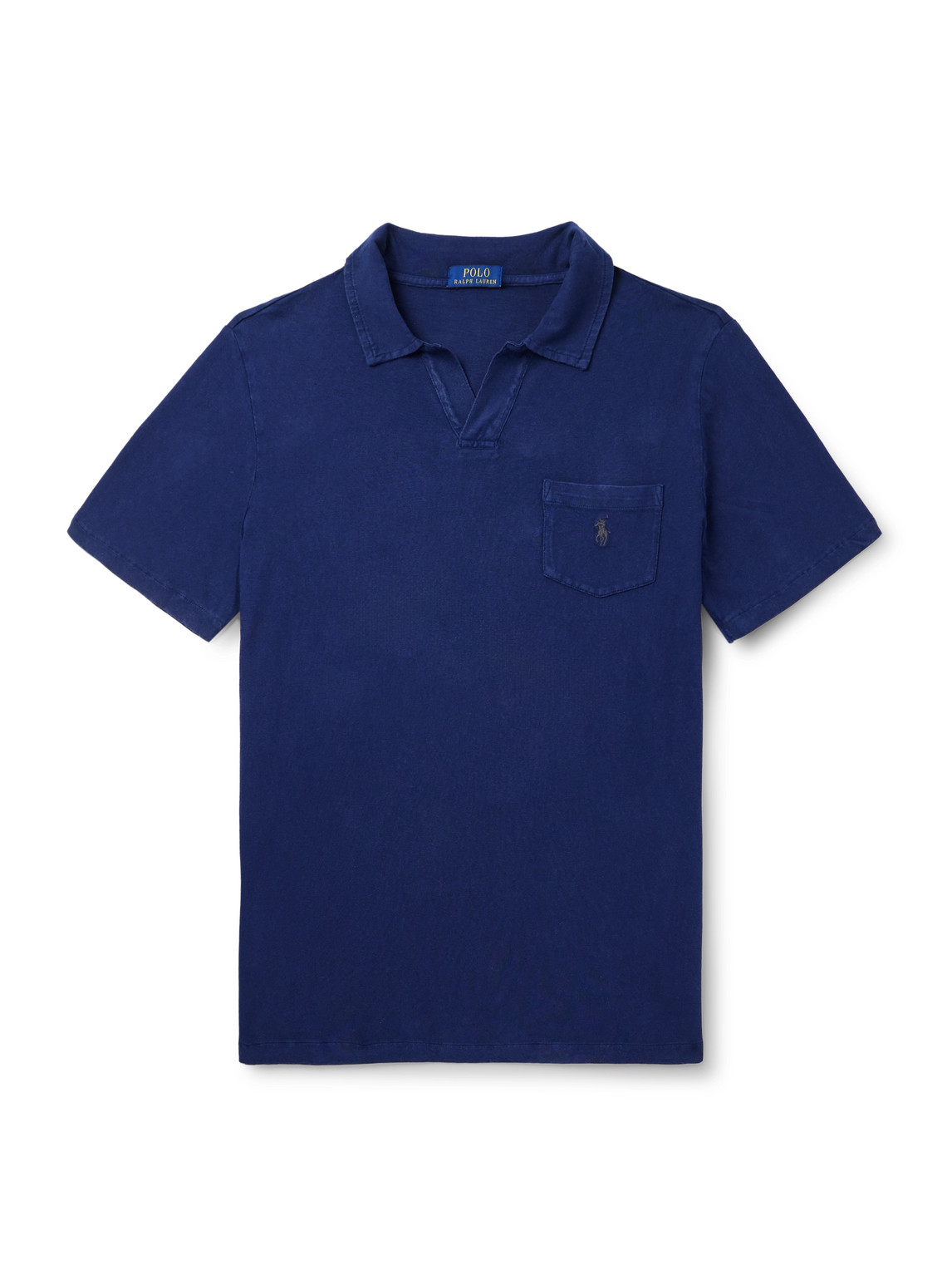 Polo Ralph Lauren - Logo-Embroidered Cotton and Linen-Blend Jersey Polo Shirt - Men - Blue - M von Polo Ralph Lauren