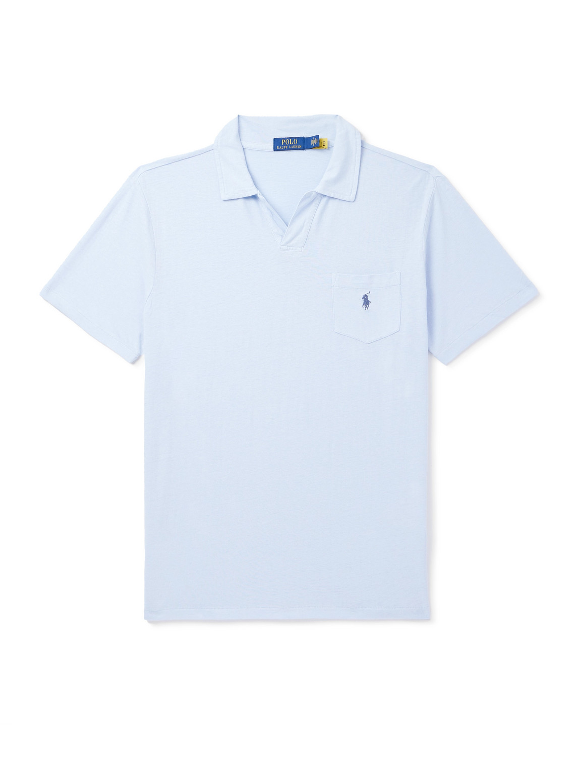 Polo Ralph Lauren - Logo-Embroidered Cotton and Linen-Blend Jersey Polo Shirt - Men - Blue - XL von Polo Ralph Lauren
