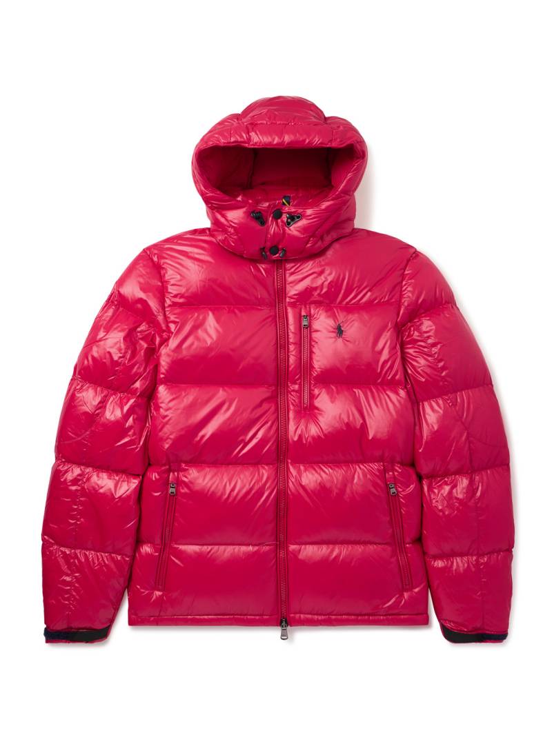 Polo Ralph Lauren - Logo-Embroidered Quilted Recycled-Shell Hooded Down Jacket - Men - Red - XXL von Polo Ralph Lauren