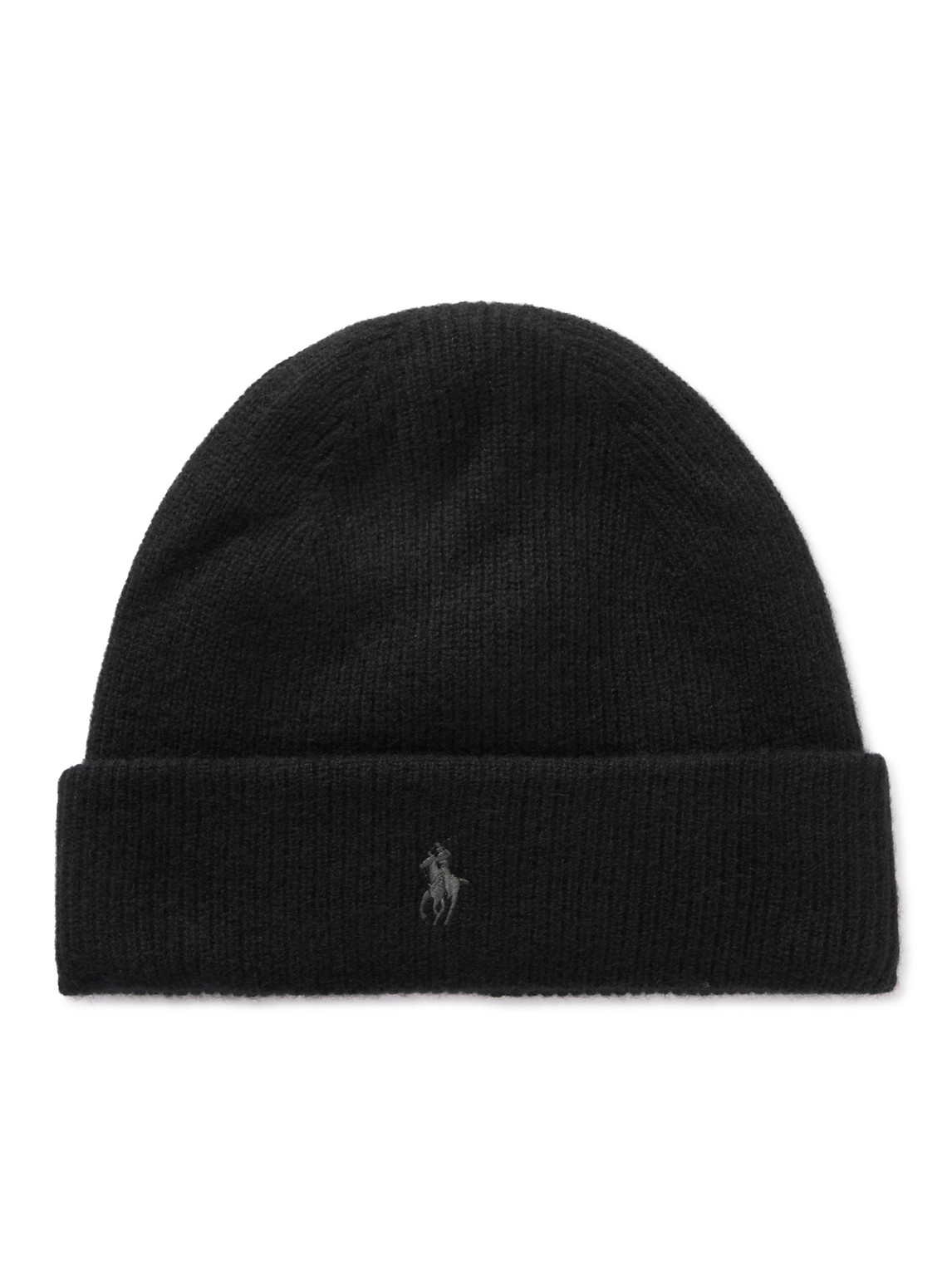 Polo Ralph Lauren - Logo-Embroidered Ribbed Cashmere Beanie - Men - Black von Polo Ralph Lauren