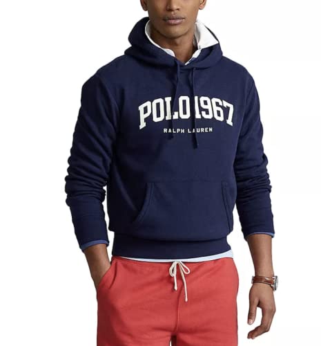 Polo Ralph Lauren Logo Fleece Hoodie Sweater Kapuzen Sweatshirt Pulli Jumper Navy Kapuzenpullover (2XL) von Polo Ralph Lauren