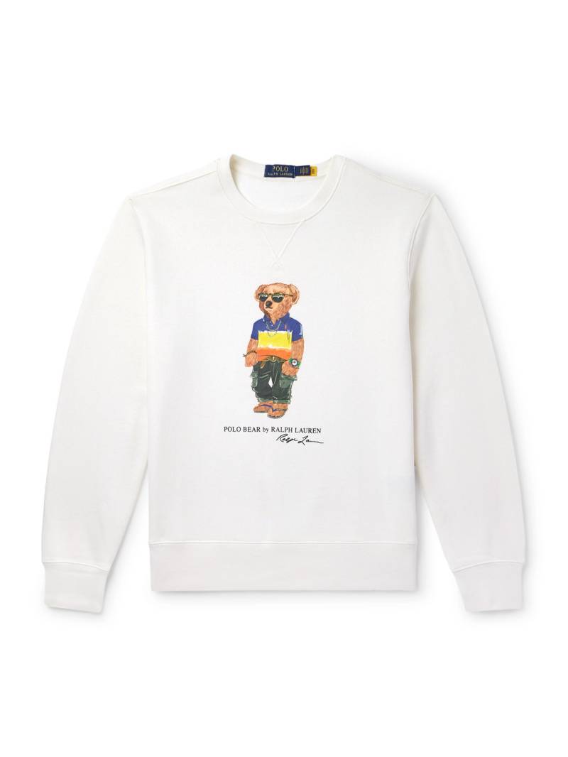 Polo Ralph Lauren - Logo-Print Cotton-Blend Jersey Sweatshirt - Men - Neutrals - S von Polo Ralph Lauren