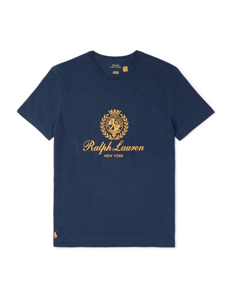 Polo Ralph Lauren - Logo-Print Cotton-Jersey T-Shirt - Men - Blue - M von Polo Ralph Lauren