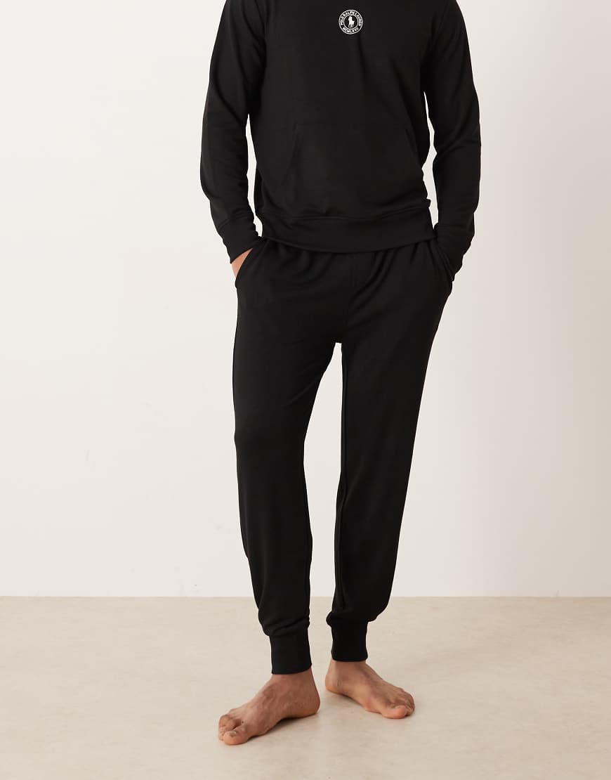 Polo Ralph Lauren - Lounge-Jogginghose in Schwarz mit Logo-Bund und Markenlogo, Kombiteil von Polo Ralph Lauren