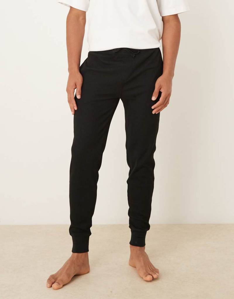 Polo Ralph Lauren - Lounge-Jogginghose in Schwarz mit Markenzeichen und Waffelstruktur von Polo Ralph Lauren