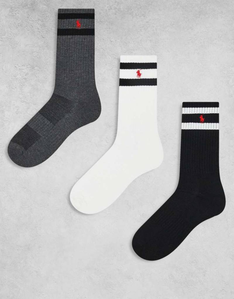 Polo Ralph Lauren - Mehrfarbige Socken im 3-Pack-Bunt von Polo Ralph Lauren