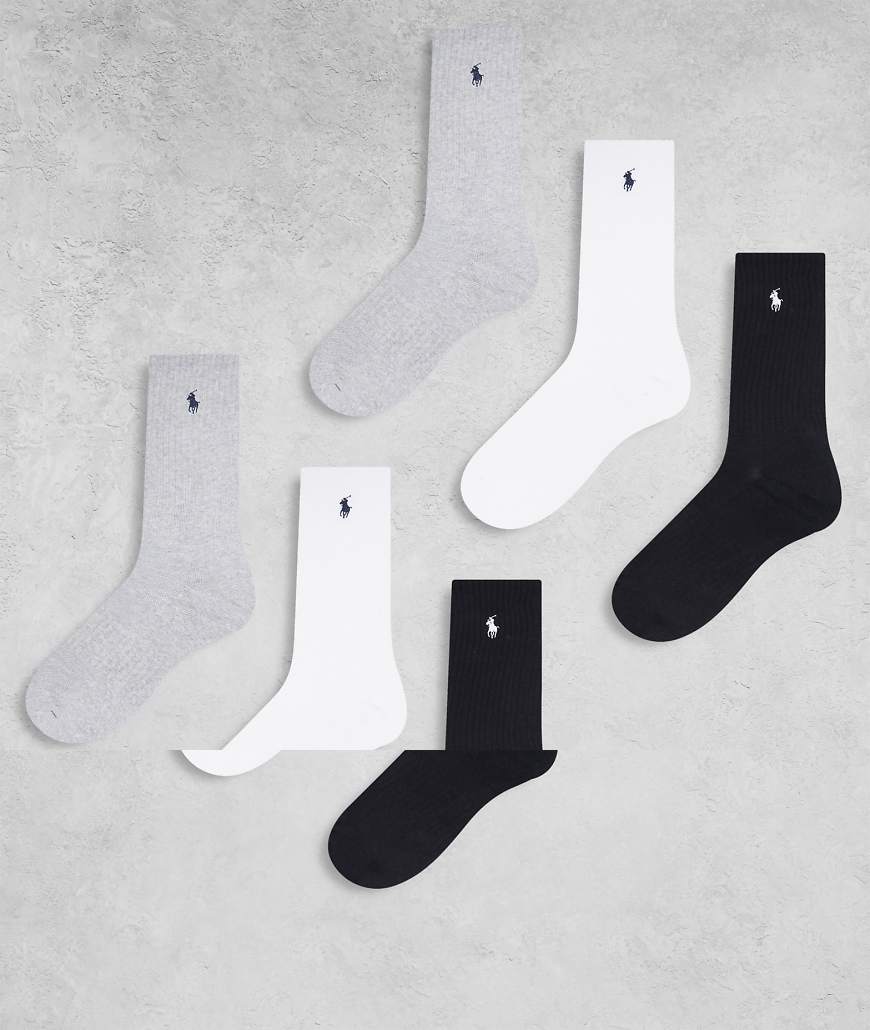 Polo Ralph Lauren - Mehrfarbige Socken mit Logo im 6-Pack-Bunt von Polo Ralph Lauren