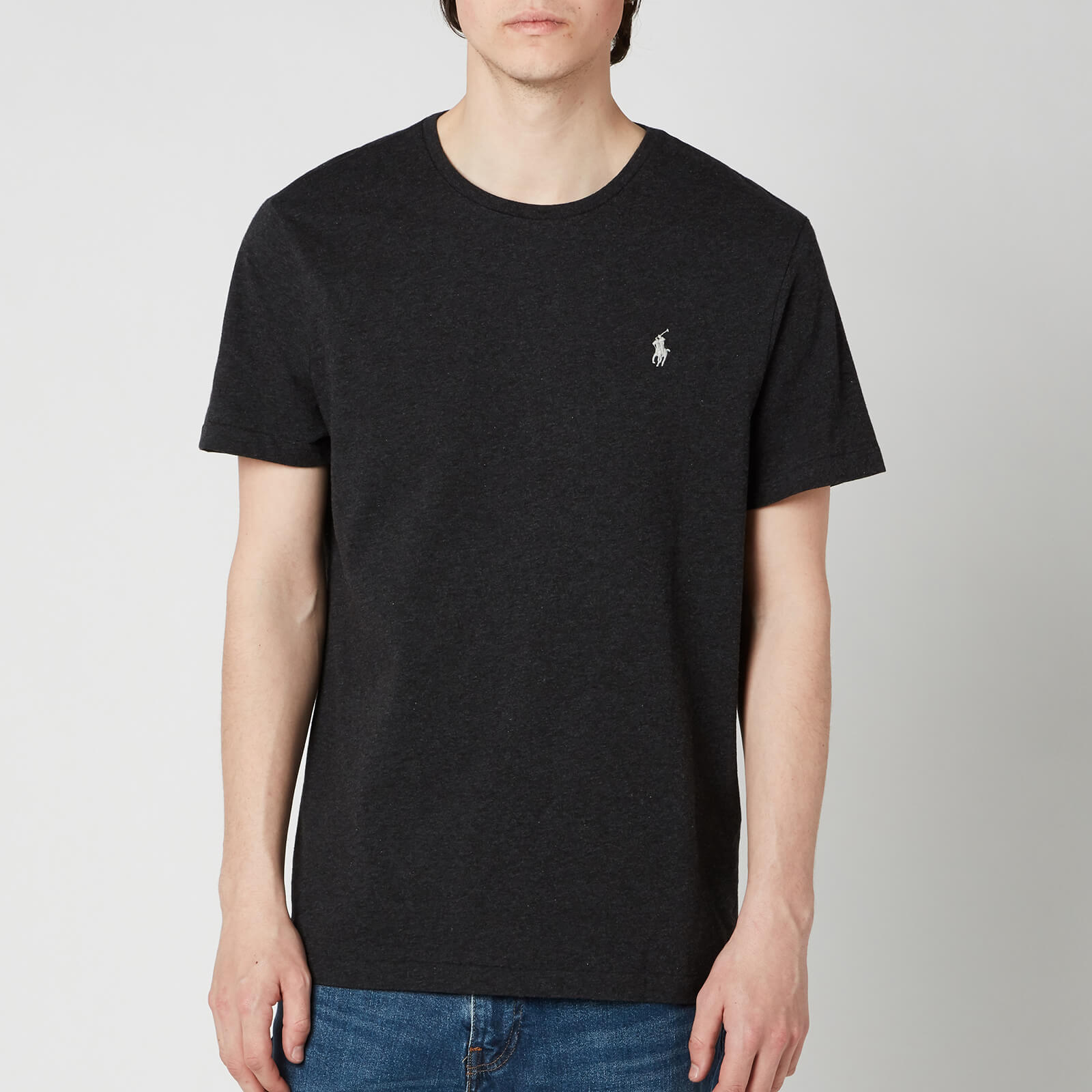 Polo Ralph Lauren Custom-Slim-Fit Rundhals-T-Shirt - Black Marl Heather - XXL von Polo Ralph Lauren