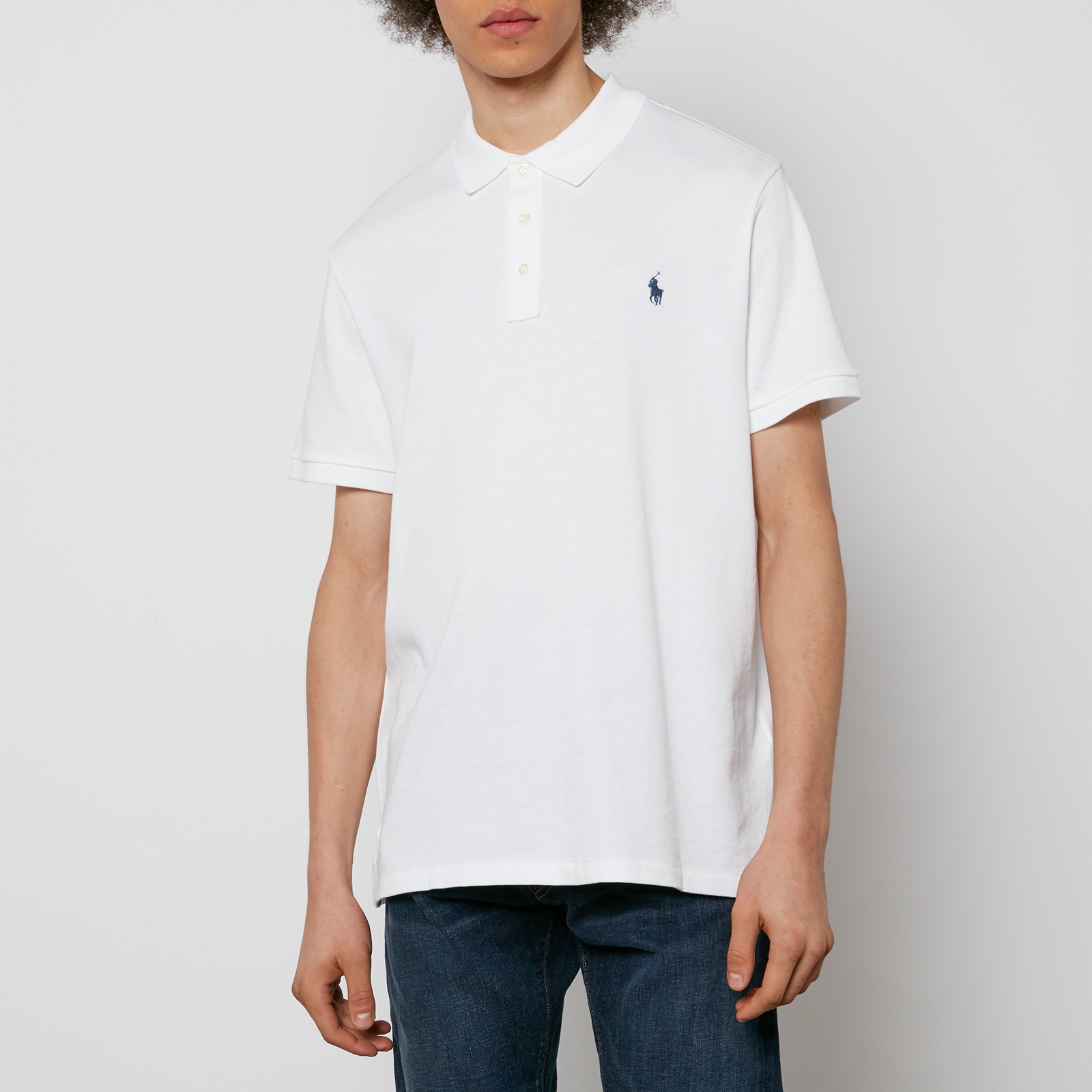 Polo Ralph Lauren Custom-Slim-Fit Poloshirt aus Spa-Terry - White - XXL von Polo Ralph Lauren