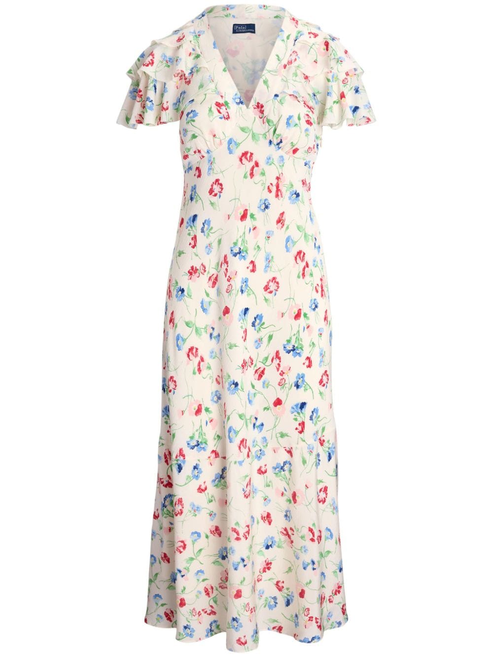 Polo Ralph Lauren Midikleid aus Seide mit Blumen-Print - Nude von Polo Ralph Lauren