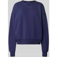 Polo Ralph Lauren Oversized Sweatshirt mit gerippten Abschlüssen in Marine, Größe XL von Polo Ralph Lauren