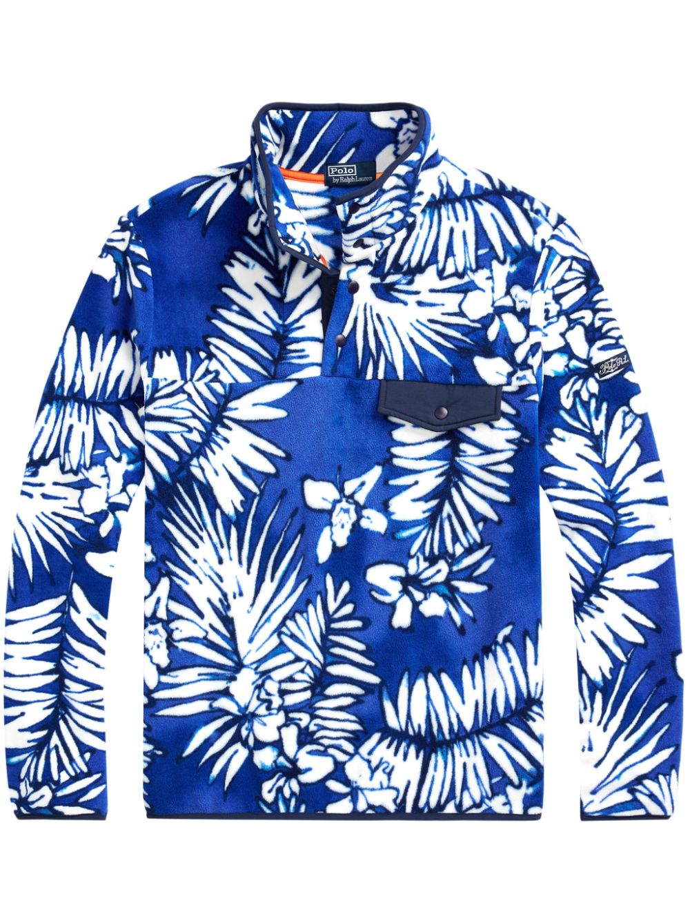 Polo Ralph Lauren Palm Frond Sweatshirt mit Fleece-Textur - Blau von Polo Ralph Lauren