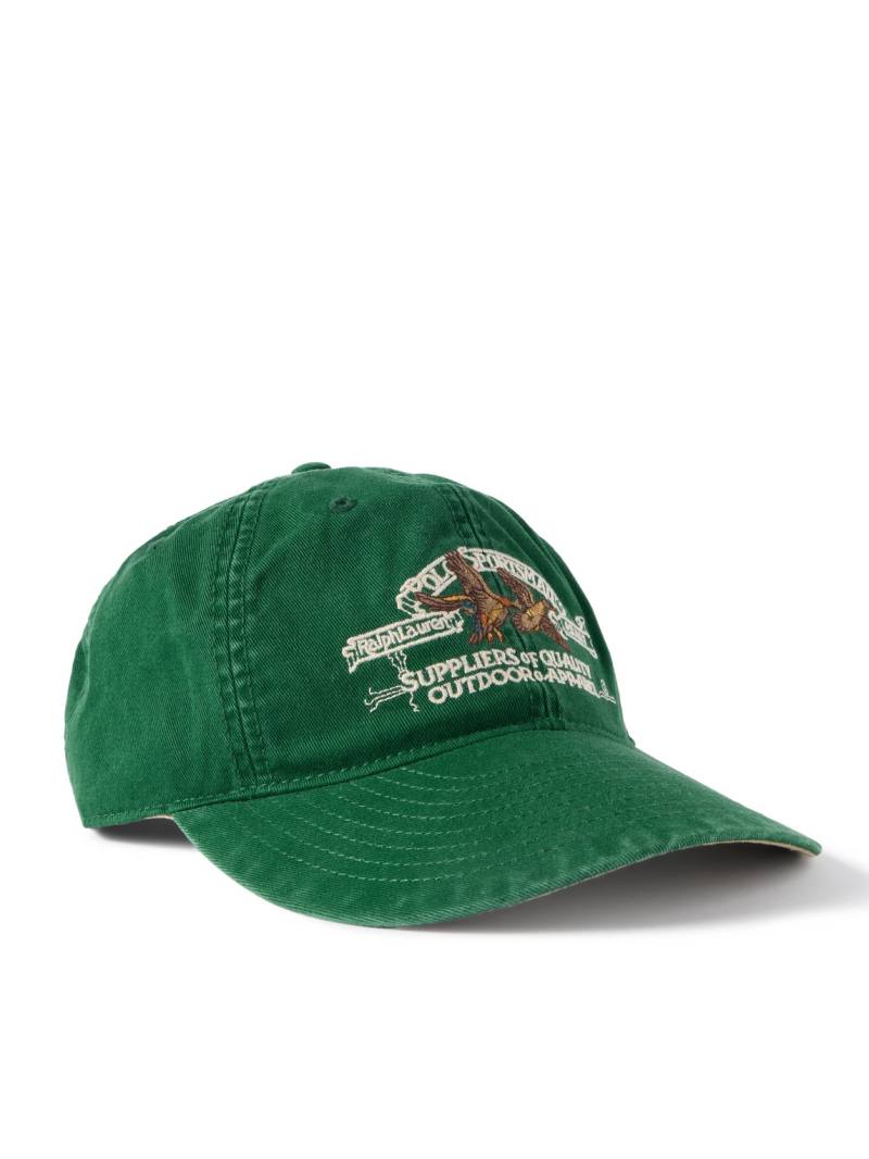 Polo Ralph Lauren - Polo Country Logo-Embroidered Cotton-Twill Baseball Cap - Men - Green von Polo Ralph Lauren