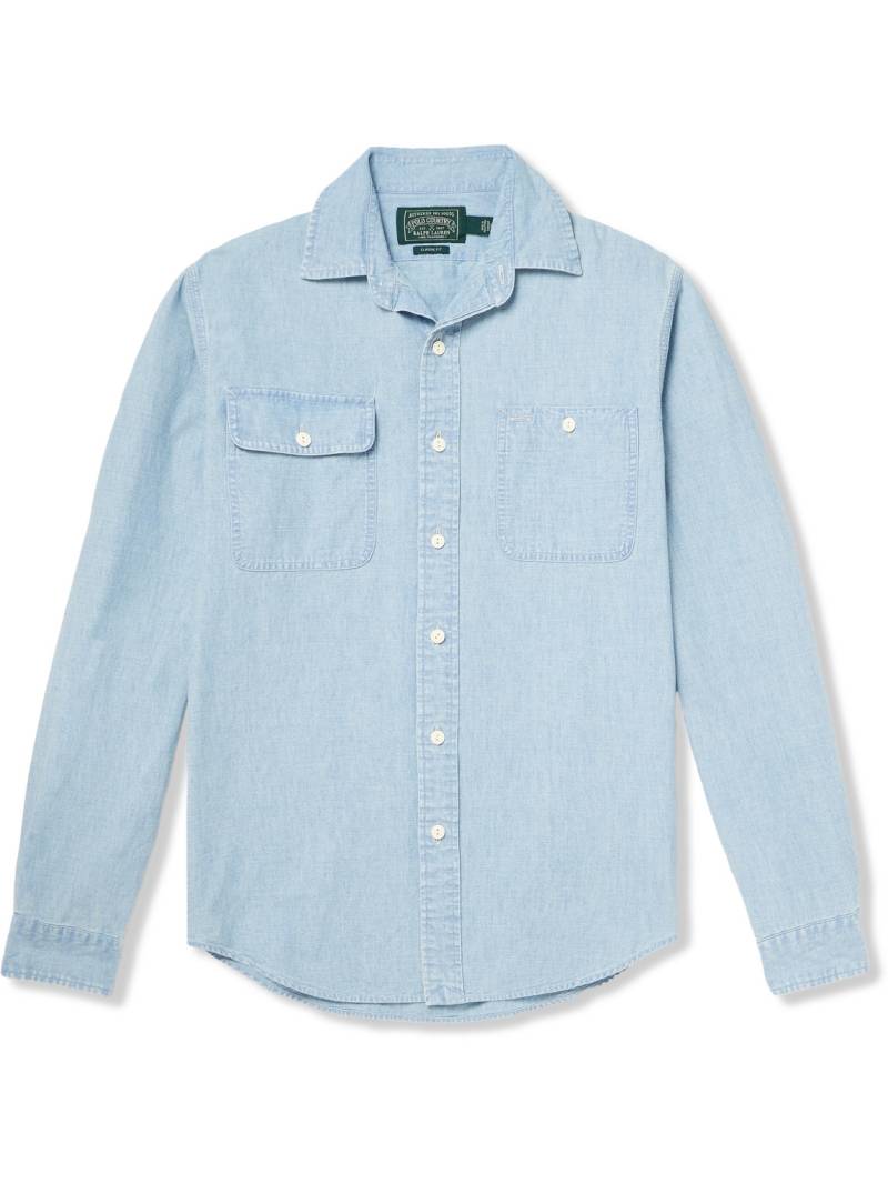 Polo Ralph Lauren - Polo Country Logo-Print Denim Shirt - Men - Blue - M von Polo Ralph Lauren